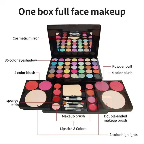 Paleta De Maquillaje Multifuncional, 49 Colores Variados
