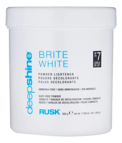 Aclarador En Polvo Rusk Deepshine Brite White, 500 Ml, 7 Niv
