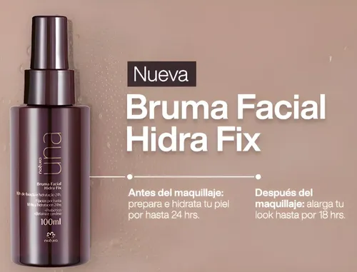 Bruma Hydra Fix Primer Facial Hidratante Fijadora Natura Una