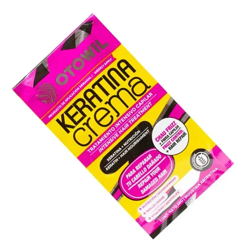Otowil Keratina Crema Máscara Antifrizz Nutritiva X6 Sobres