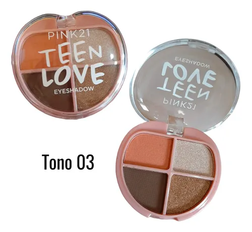 Paleta Pocket 4 Sombras Mixtas Teen Love Eyeshadow Pink21