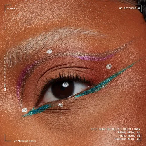 Delineador Metálico Líquido Nyx Epic Wear Teal 3.4ml
