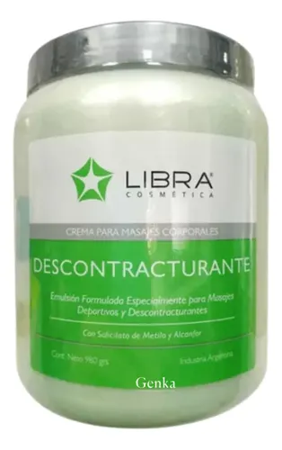 Crema Masajes Descontracturante Libra Cosmética Por 1 Kilo