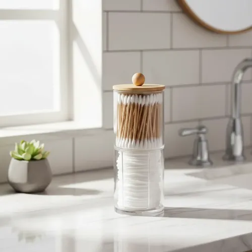 Organizador Dispenser Porta Discos Pads Algodon Maquillaje