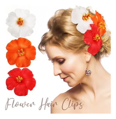 3 Clips De Flores Hawaianas