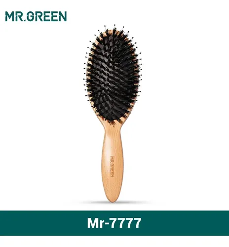 Cepillo De Pelo Mr.greeboar Bristle, Peine De Madera De Haya