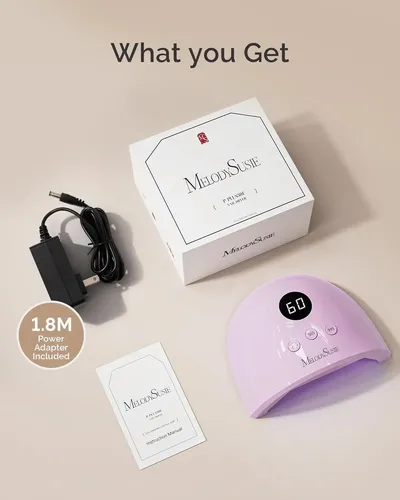 Lámpara Uv Led Compacta Para Uñas Con Sensor Morada