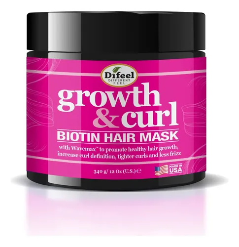 Mascarilla Capilar Difeel Growth & Curl Con Biotina 340 G