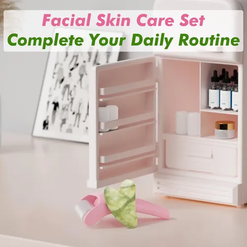 Set Facial De Rodillo De Hielo Y Gua Sha Albatross Health Ne