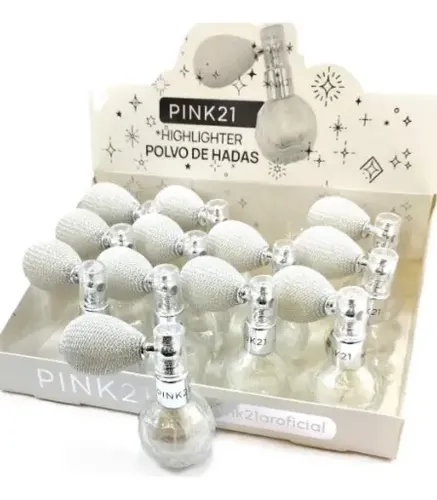 Polvo De Hadas En Spray C/atomizador Iluminador Pink21