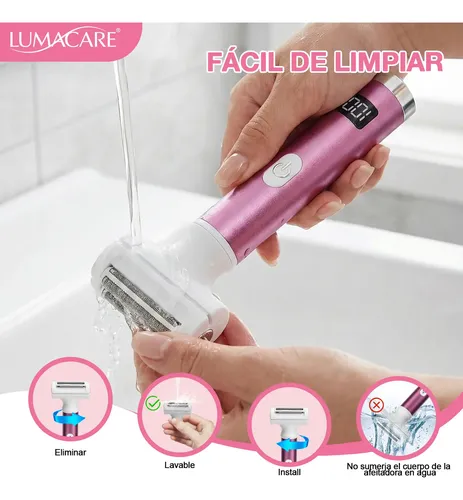 4 En 1 Depiladora Eléctrica Facial Rasuradora Para Mujer Rosa