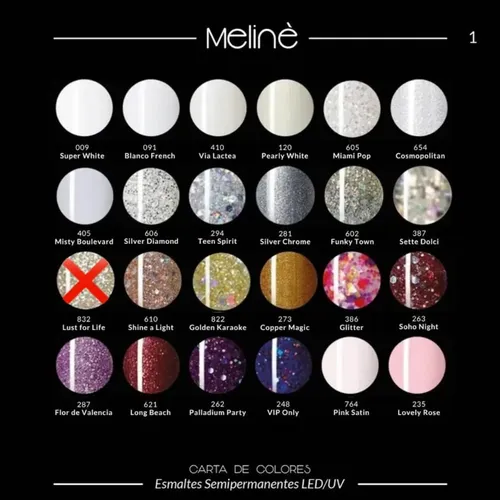 Kit X 8 Esmaltes Meliné Semipermanente Tonos A Elección