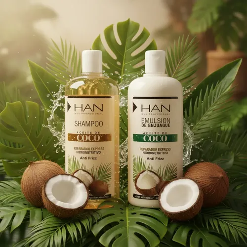 Han Coco Shampoo + Acondicionador Reparador Anti Frizz