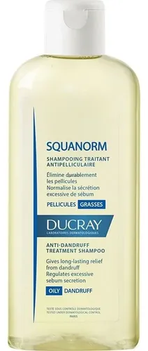 Shampoo Ducray Squanorm Caspa Grasa en frasco de 200mL por 1 unidad