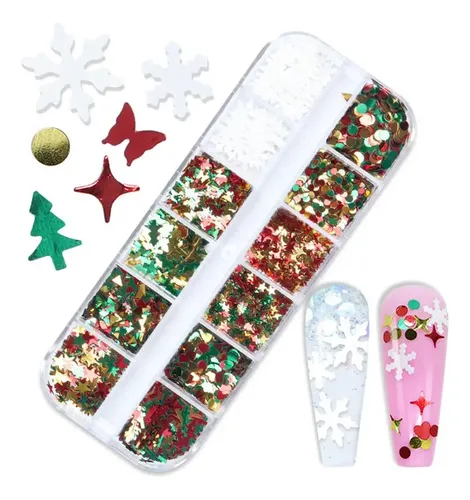 Lentejuelas De Mariposa Navideñas For Uñas Gt