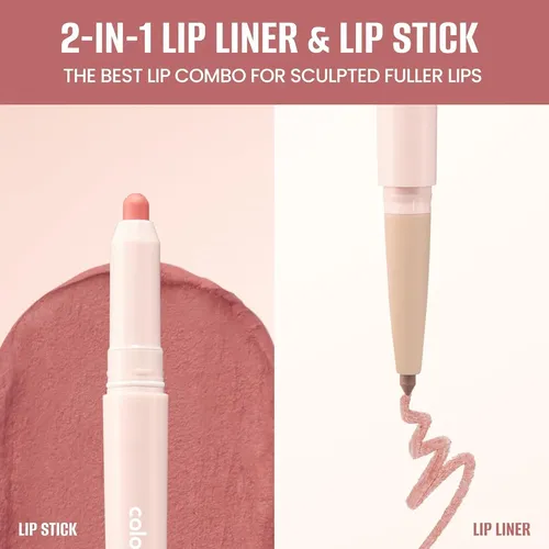 Delineador Labial Colorgram 02 Rosa Frío Mate Voluminizador