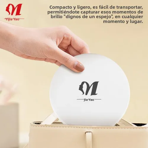 Espejo De Maquillaje Led Portátil, Plegable De Doble Cara, T