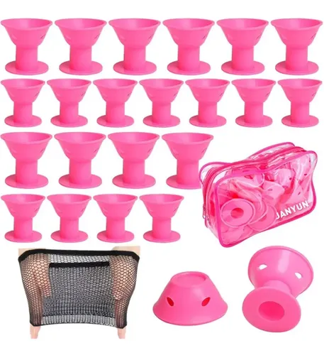 40 Rulos De Cabello Mágicos, 20 Silicona Grande