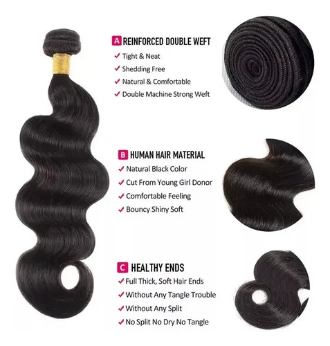 L Cabello Humano Ondulado 50 Cm 100 G Y