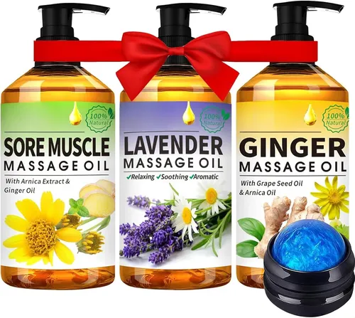 Paquete De 3 Aceites De Masaje Para Masajear Los Músculos, A