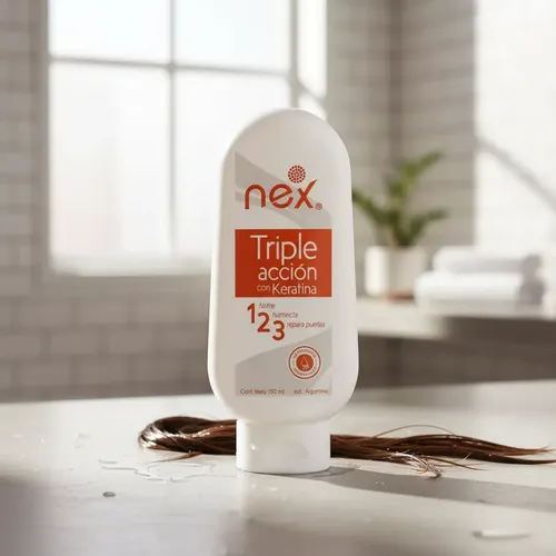 Crema De Peinar Triple Accion Keratina Nex Sin Enjuague
