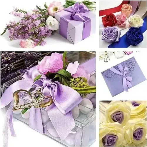 O.o 5 Rollos De Listón De Regalo De 4 Cm, Decoración O Wg B1