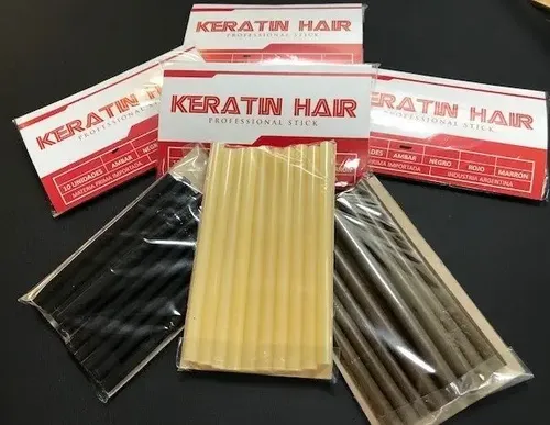 Keratina En Barra X 10 Un. Extensiones Peluquería Cortinas