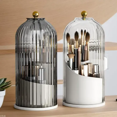 Organizador De Maquillaje Tipo Jaula Con Tapa Acrílica