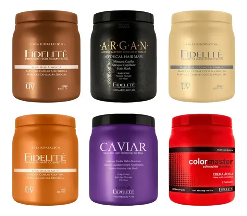 Mascara Capilar Caviar Hidro-nutritiva Fidelite X1000g X3uni