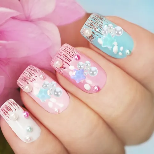 30 Unidades De Amuletos Para Uñas, Decoración De Uñas, Perla