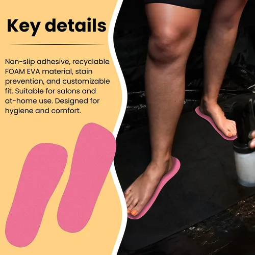 Almohadillas Spray Tan Feet Pads Kobbtan, 80 Unidades, Espum
