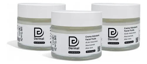 Dermal Crema Hidratante Facial Fluid X3 Unidades Mayorista