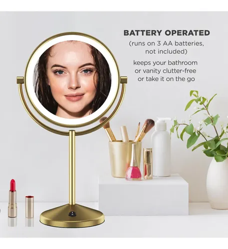 Espejo De Maquillaje Conair Iluminado Con Led Y Aumento 1x/1