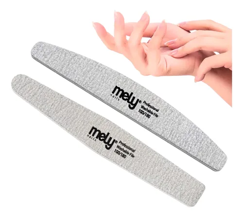 10 Limas Mely 100/180 Uñas Esculpidas Manicuria Profesional