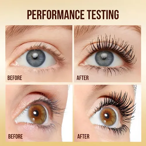 Gold Mascara Balck Mascara 3d Silk Thick Curly Lengthen Eyel