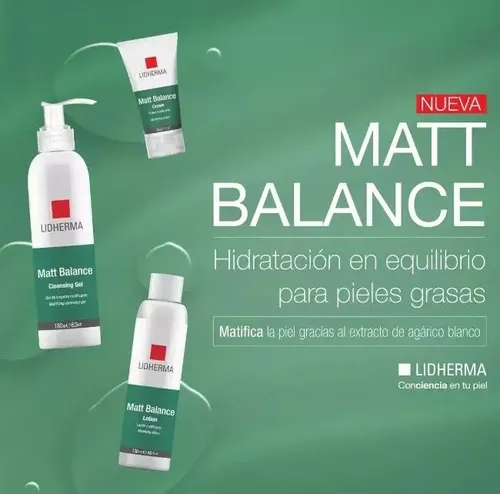Lidherma Matt Balance Gel De Limpieza X 180gr. Piel Grasa.