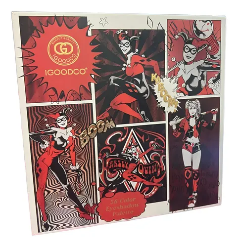 Sombra De Ojos Igoodco Paleta 36 Colores Harley Quinn Rebel Mate- Metalizado