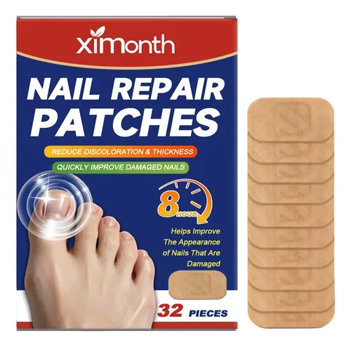 * Parches Reparadores De Uñas Ximonth 32 Piezas Rayas =