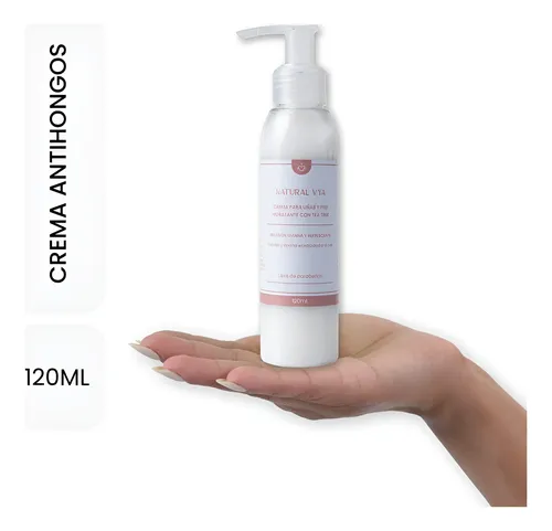 Crema Hongos Uñas Pies Y Manos 120 Ml Natural Vya Crema Orgánica Antihongos