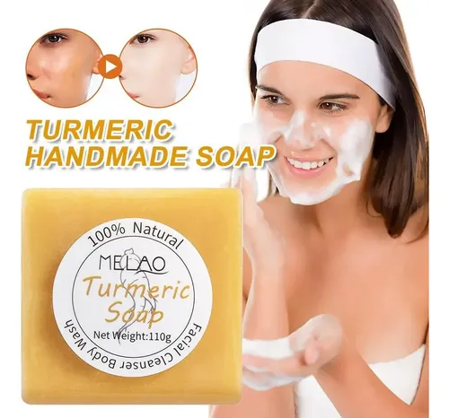 Jabón Hecho A Mano Con Cúrcuma, Jabón Corporal De Cúrcuma 10