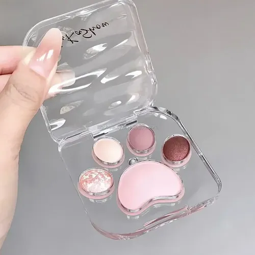 Paleta De Sombras Patita De Gato 5 Colores Glitter Brillante