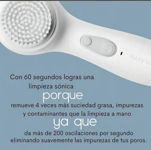 Mary Kay cepillo limpiador facial skinvigorate sonic color blanco