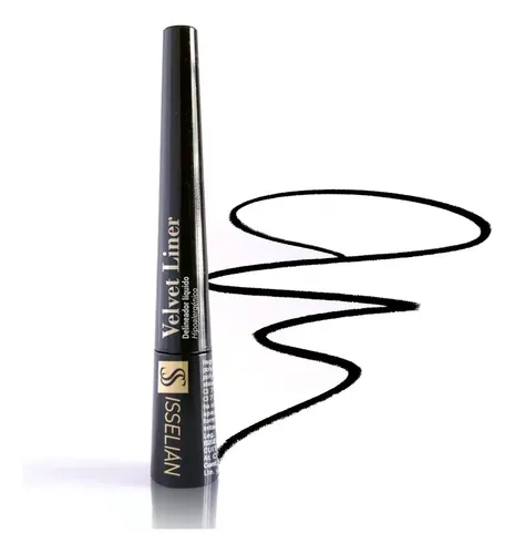 Delineador De Ojos Líquido Isselian Velvet Liner Total Black Mate Hipoalergénico