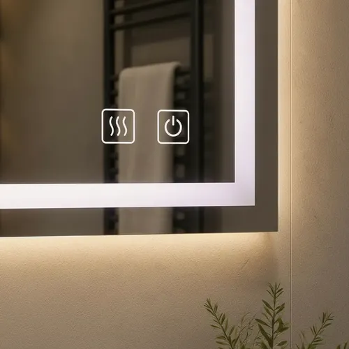 Espejo Led Rectangular Horizontal Touch 50×70 Desempañador
