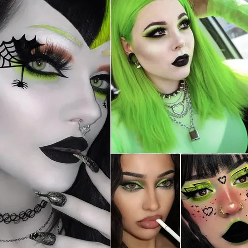Paleta Sombras Gótica Halloween Vegana 6 Col. Verde Marrón