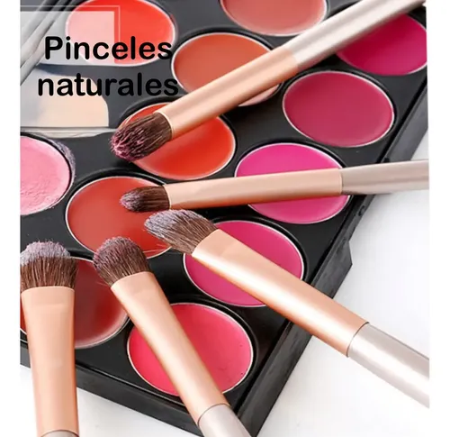 Kit Set 24 Brochas Pinceles Maquillaje Naturales Y Sintetico