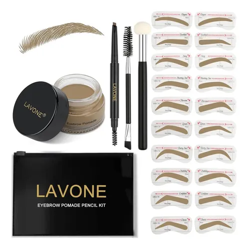 Kit De Cejas Lavone Rubio Oscuro Con Pomada Y Lápiz