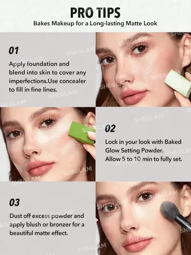 Sheglam Baked Glow Fixative Powder Radiant Finish – Deep Brown