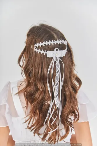 Accesorio Cabello Niña Comunion Cortejo Casco Nena Pelo