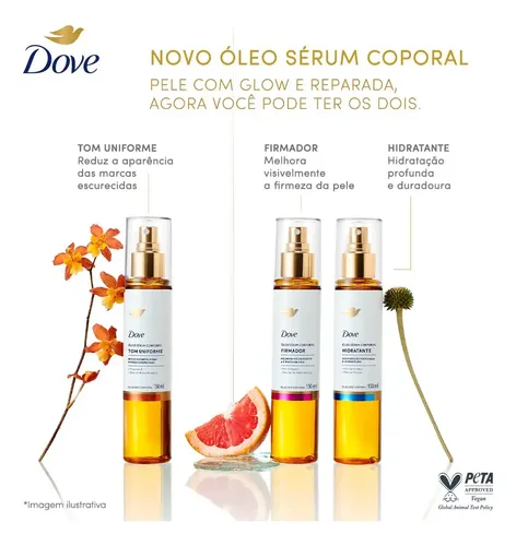 Dove Aceite Corp Tono Uniforme Aceite De Rosa Mosqueta 150ml